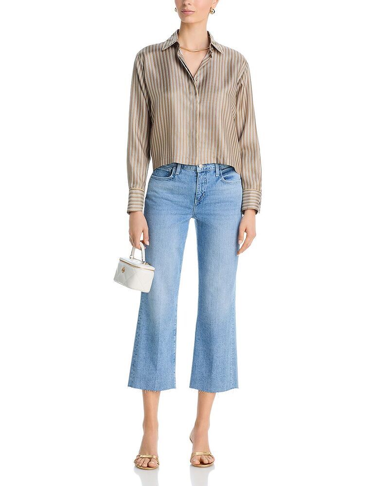 ラジャンス レディース ボトムス デニムパンツ ワイドレッグ ジーンズ LAGENCE Wanda High Rise Crop Wide Leg Jeans in Granova
