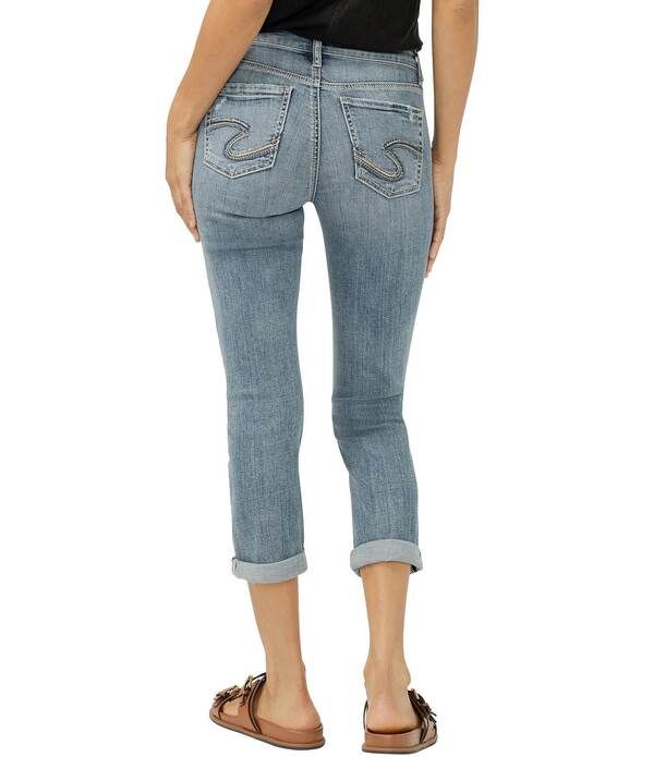 シルバー ジーンズ レディース ボトムス デニムパンツ キャップ Silver Jeans Co Suki Mid Rise Luxe Stretch 235 Inseam Capri Jeans B シルバー ジーンズ レディース ボトムス デニムパンツ キャップ Silver Jeans Co Suki Mid Rise Luxe Stretch 235 Inseam Capri Jeans B