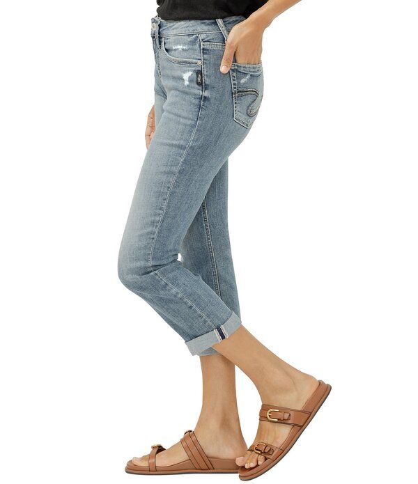 シルバー ジーンズ レディース ボトムス デニムパンツ キャップ Silver Jeans Co Suki Mid Rise Luxe Stretch 235 Inseam Capri Jeans B シルバー ジーンズ レディース ボトムス デニムパンツ キャップ Silver Jeans Co Suki Mid Rise Luxe Stretch 235 Inseam Capri Jeans B