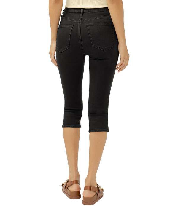 シルバー ジーンズ レディース ボトムス デニムパンツ キャップ Silver Jeans Co Isbister High Rise Luxe Stretch Capri Jeans Black ブ