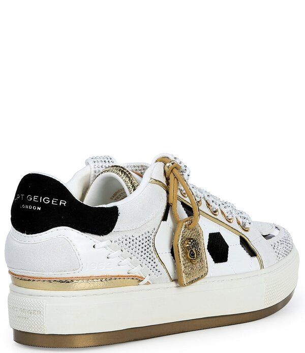 カートジェイガーロンドン レディース ボトムス カジュアルパンツ スニーカー ロゴ Kurt Geiger London Southbank Footy Logo Crystal Embellishe