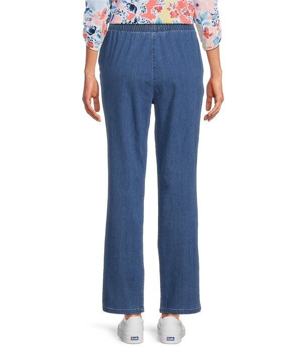 アリソン デイリー レディース ボトムス デニムパンツ ストレート プチ ジーンズ Allison Daley Petite Size Straight Leg Stretch Denim Elast