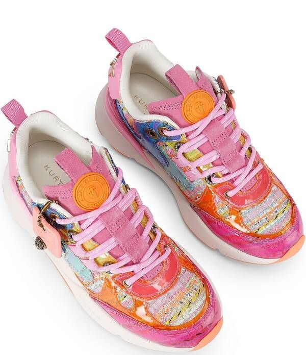 カートジェイガーロンドン レディース ボトムス カジュアルパンツイード スニーカー ロゴ Kurt Geiger London Kurt Runner Tweed Logo Sneakers Pink