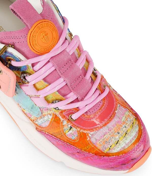 カートジェイガーロンドン レディース ボトムス カジュアルパンツイード スニーカー ロゴ Kurt Geiger London Kurt Runner Tweed Logo Sneakers Pink