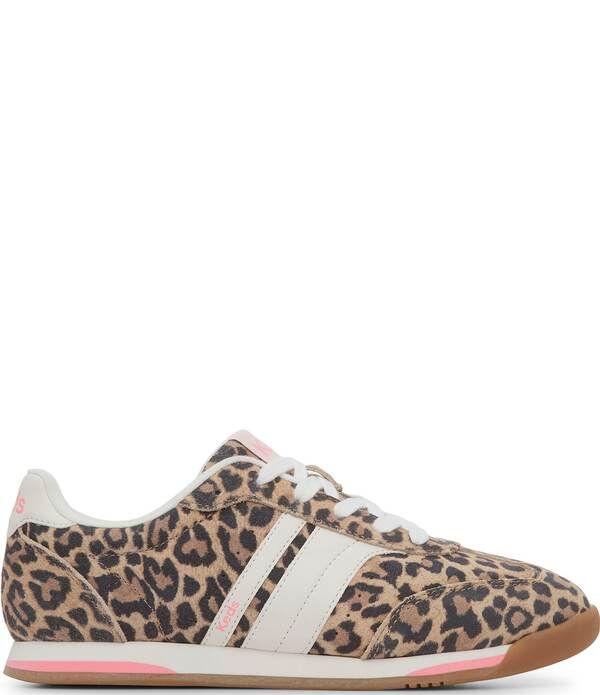 ケッズ レディース ボトムス カジュアルパンツ プリント スニーカー スエード レース Keds Womens Revivaleopard Print Suede Lace Up Sneakers T