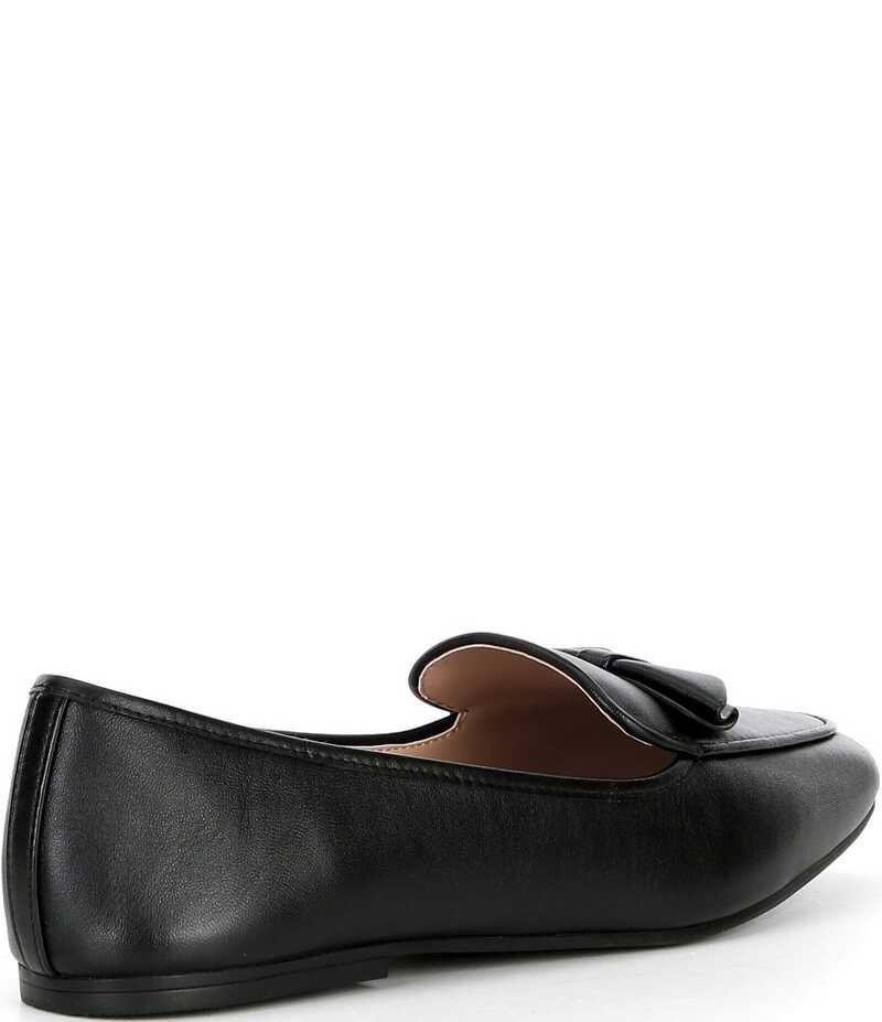 コールハーン レディース シューズ スリッポン・ローファー レザー ローファー Cole Haan Payson Leather Bow Square Toe Loafers Black ブラック