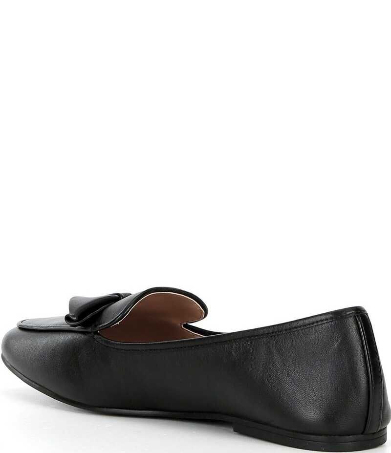 コールハーン レディース シューズ スリッポン・ローファー レザー ローファー Cole Haan Payson Leather Bow Square Toe Loafers Black ブラック