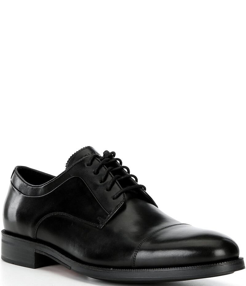 コールハーン メンズ シューズ ドレスシューズ オックスフォード キャップ レザー Cole Haan Mens Dean Grand Leather Cap Toe Oxfords BlackBla