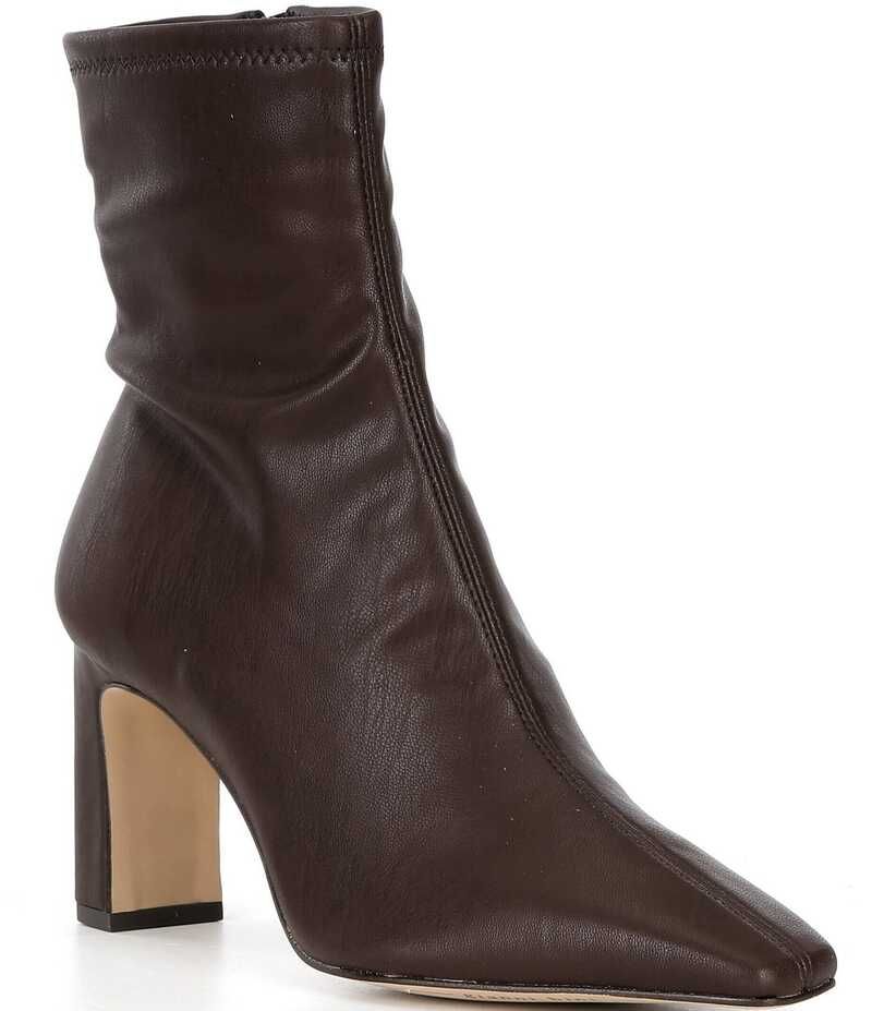 ジャンビニ レディース シューズ ブーツ・レインブーツ レザー フェイクレザー ヒール Gianni Bini Irvin Stretch Faux Leather Block Heel Bootie