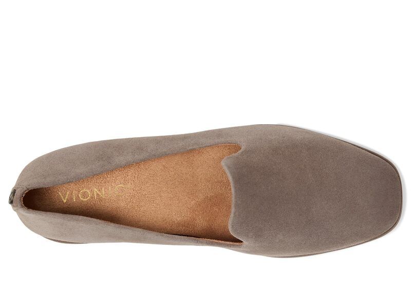 バイオニック レディース シューズ スリッポン・ローファー VIONIC Willa 20 LoaferMoc Shoes Driftwood Suede Leather