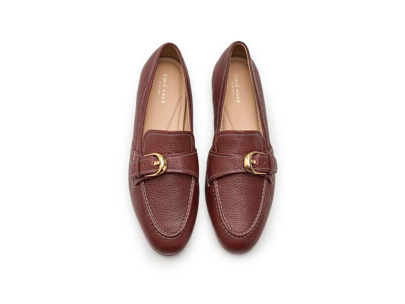 コールハーン レディース シューズ スリッポン・ローファー Cole Haan Grand Ambition Alette Buckle Mahogany Tumbled Leather