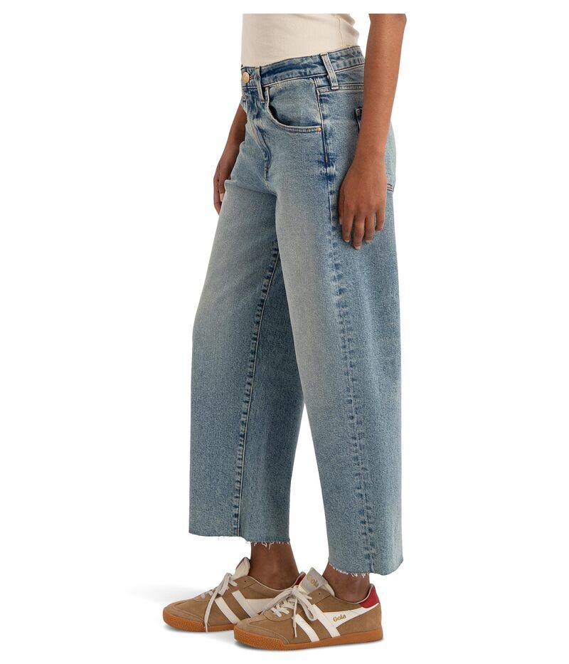 カットフロムザクロス レディース ボトムス デニムパンツ ワイドレッグ KUT from the Kloth Gwen HighRise Wide Leg Slouchy Raw Hem 5 Pock