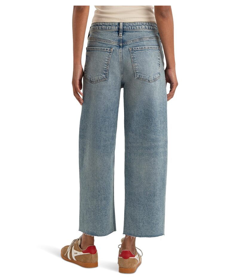 カットフロムザクロス レディース ボトムス デニムパンツ ワイドレッグ KUT from the Kloth Gwen HighRise Wide Leg Slouchy Raw Hem 5 Pock