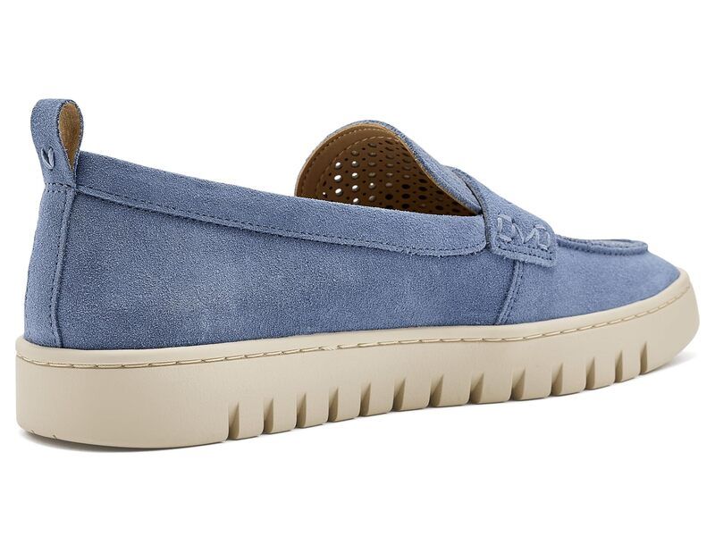 バイオニック レディース シューズ スリッポン・ローファー VIONIC Uptown Perf Pacific Blue Suede ブルー