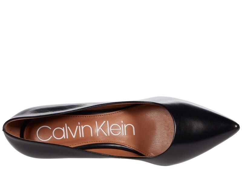 カルバンクライン レディース シューズ ヒール Calvin Klein Gayle Pump Black Leather 1 ブラック