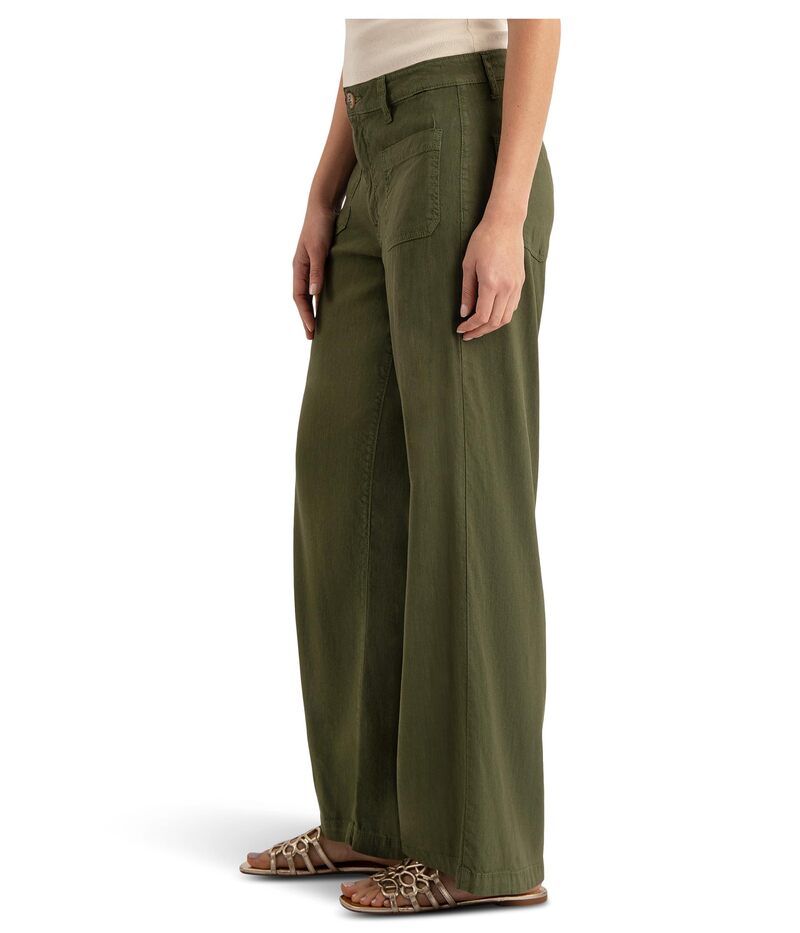 カットフロムザクロス レディース ボトムス カジュアルパンツ KUT from the Kloth Meg HighRise Wide Legs with Patch Pockets Forest フ