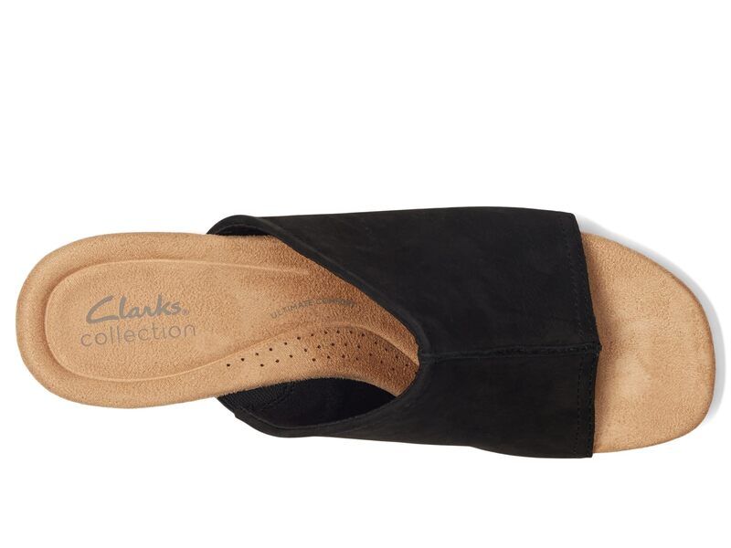 クラークス レディース シューズ ヒール Clarks Nerisa Vine Black Nubuck ブラック