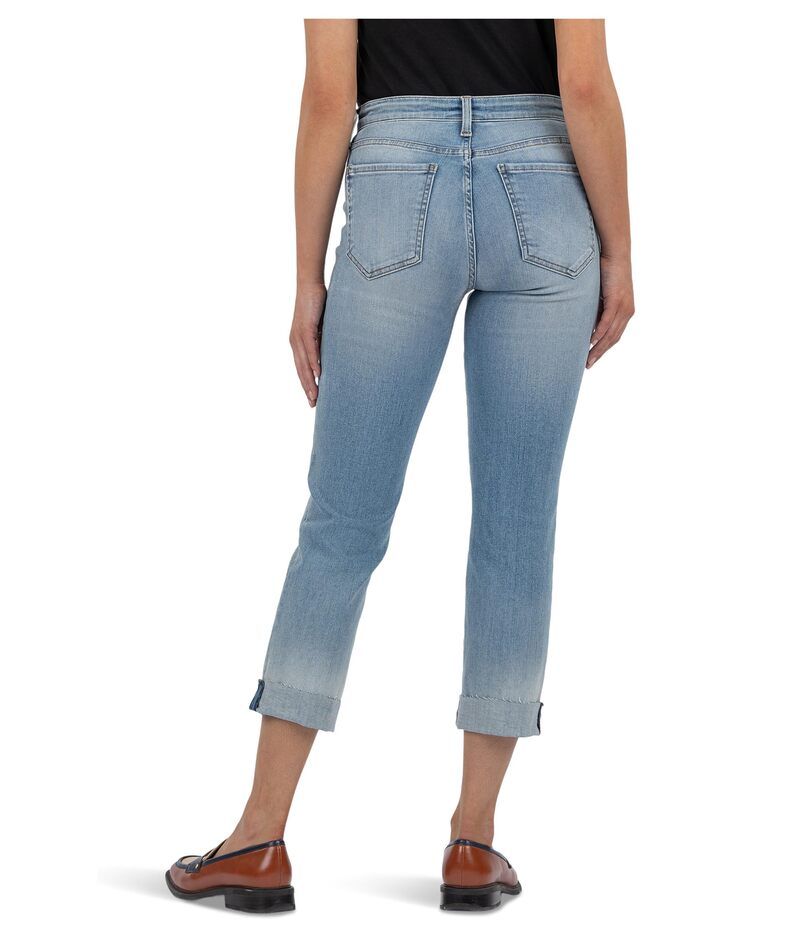 カットフロムザクロス レディース ボトムス デニムパンツ KUT from the Kloth Amy Crop Straigh Leg Roll Up Valor カットフロムザクロス レディース ボトムス デニムパンツ KUT from the Kloth Amy Crop Straigh Leg Roll Up Valor