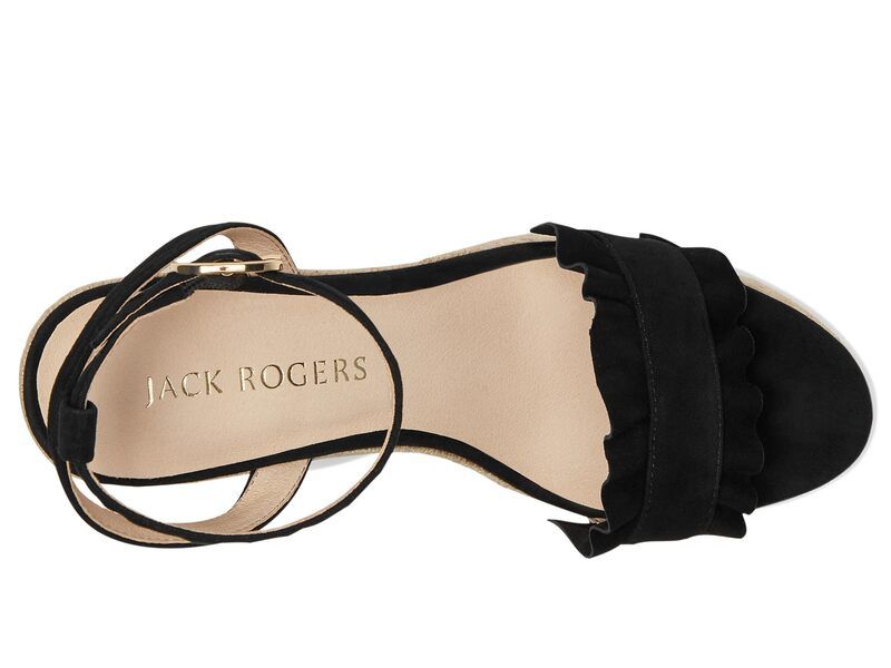 ジャックロジャース レディース シューズ ヒール フリル Jack Rogers Rozette Ruffle Wedge Black ブラック ジャックロジャース レディース シューズ ヒール フリル Jack Rogers Rozette Ruffle Wedge Black ブラック