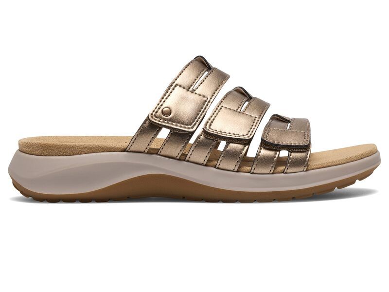 クラークス レディース シューズ サンダル Clarks Maelynn Abby Gold Metallic Synthetic ゴールド