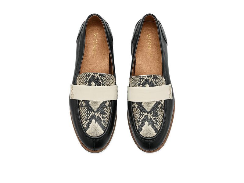 バイオニック レディース シューズ スリッポン・ローファー VIONICleo Loafers Black Multi Snake Print ブラック