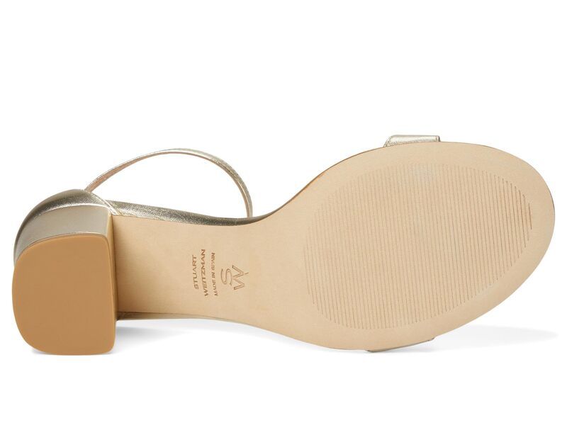 スチュアート ワイツマン レディース シューズ ヒール Stuart Weitzmanudist Block 75 Light Gold ゴールド