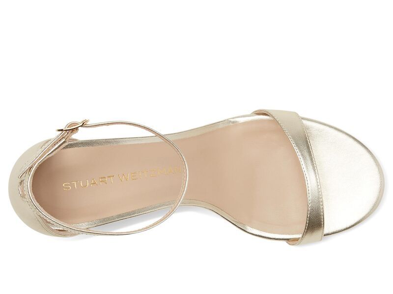 スチュアート ワイツマン レディース シューズ ヒール Stuart Weitzmanudist Block 75 Light Gold ゴールド