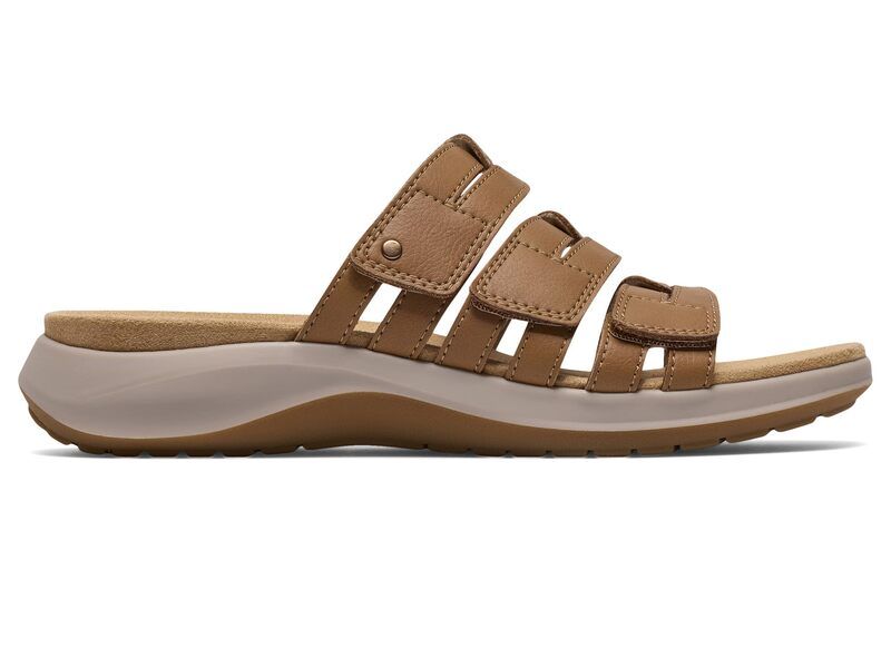 クラークス レディース シューズ サンダル Clarks Maelynn Abby Tan Leather タン