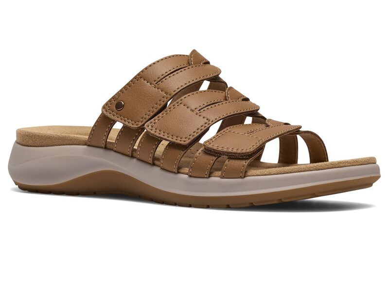 クラークス レディース シューズ サンダル Clarks Maelynn Abby Tan Leather タン