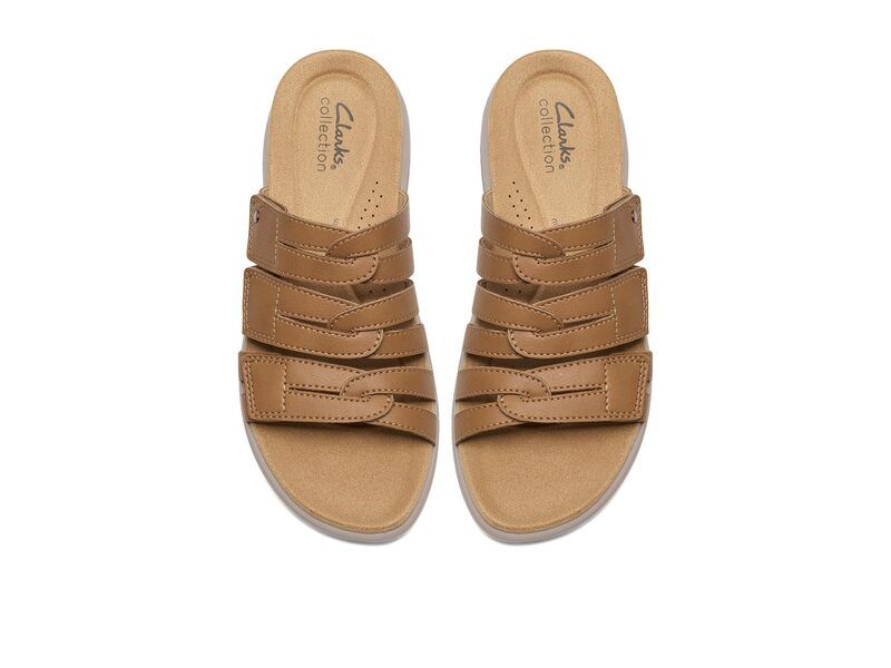 クラークス レディース シューズ サンダル Clarks Maelynn Abby Tan Leather タン