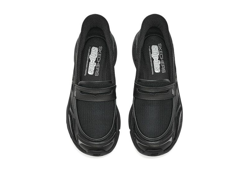 スケッチャーズ レディース シューズ スニーカー Skecherstamina Sportinstant Icon Hands Free Slipins Black ブラック