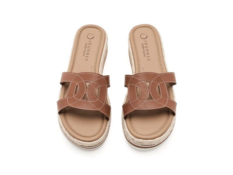 ジュルネ コレクション レディース シューズ サンダル Journee Collection Rosalinda Cognac