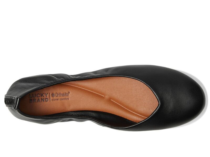 ラッキーブランド レディース シューズ サンダル レザー Lucky Brand Emmielou Leather Ballet Flat Black ブラック