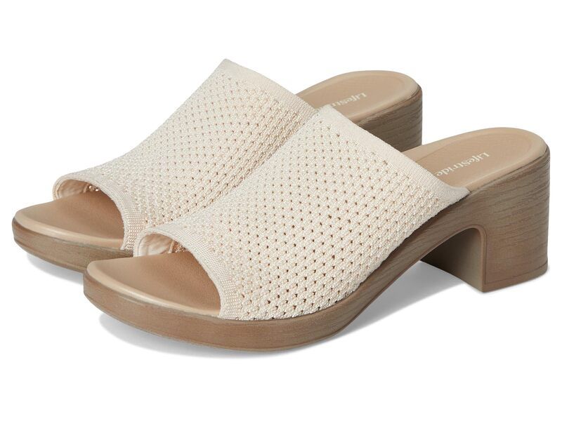 ライフストライド レディース シューズ ヒール サンダル Lifestridella Slide Sandals Eggnog