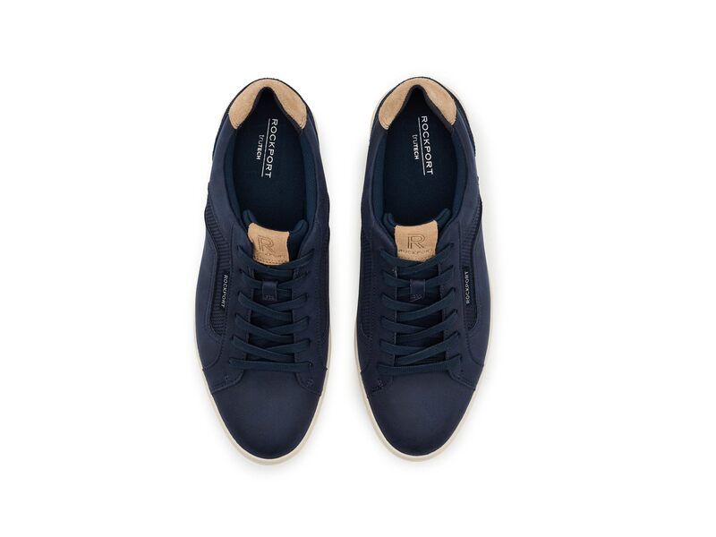 ロックポート メンズ シューズ ブーツ・レインブーツ Rockport Collins Dark BlueBeige ブルー