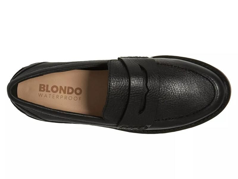 ブロンド レディース シューズ スリッポン・ローファー Blondo Let Usurprise You Black Leather ブラック