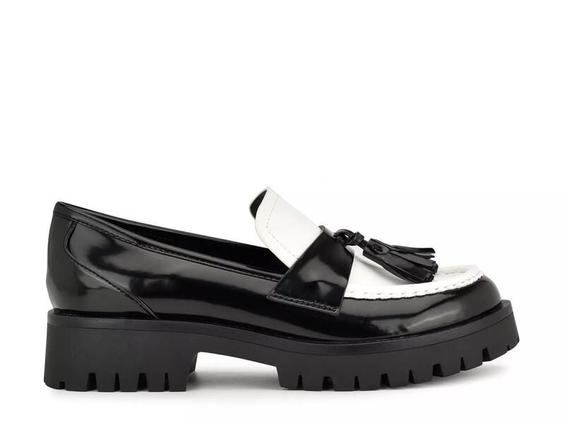 ナインウェスト レディース シューズ スリッポン・ローファー Nine WestGarry Loafer BlackWhite ホワイト