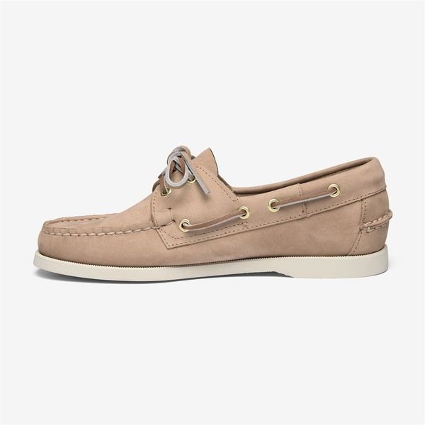セバゴ レディース シューズ スリッポン・ローファー Sebago Portland Nubuck Womans Boat Shoes Beige Camel キャメル