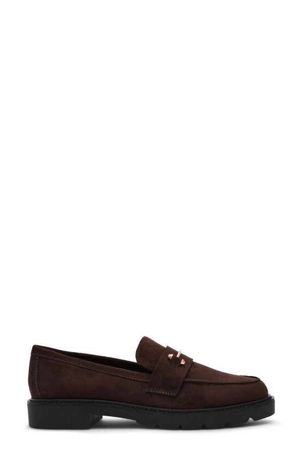 アンクライン レディース シューズ オックスフォード ローファー Anne Klein Emme Bit Loafer Chocolate チョコレート