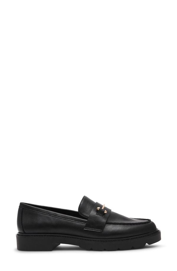 アンクライン レディース シューズ オックスフォード ローファー Anne Klein Emme Bit Loafer Black Smooth ブラック