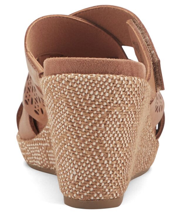 ロックポート レディース シューズ スリッポン・ローファー サンダル Rockport Womens Britta SlipOn Casual Wedge Sandals Dark Cognac
