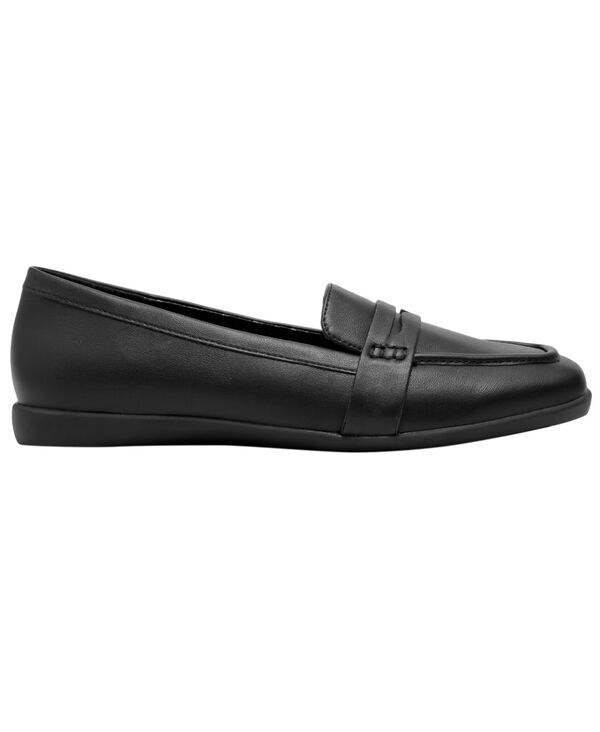 エアロソールズ レディース シューズ スリッポン・ローファー Aerosoles Womens Kody SlipOn Loafers Black Faux Leather ブラック