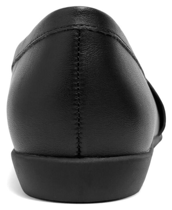 エアロソールズ レディース シューズ スリッポン・ローファー Aerosoles Womens Kody SlipOn Loafers Black Faux Leather ブラック