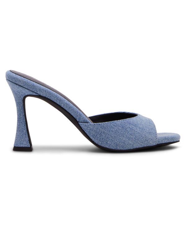 マッデンガール レディース シューズ スリッポン・ローファー サンダル ヒール Madden Girl Womens Gibson HighHeel SlipOn Sandals Blue Denim