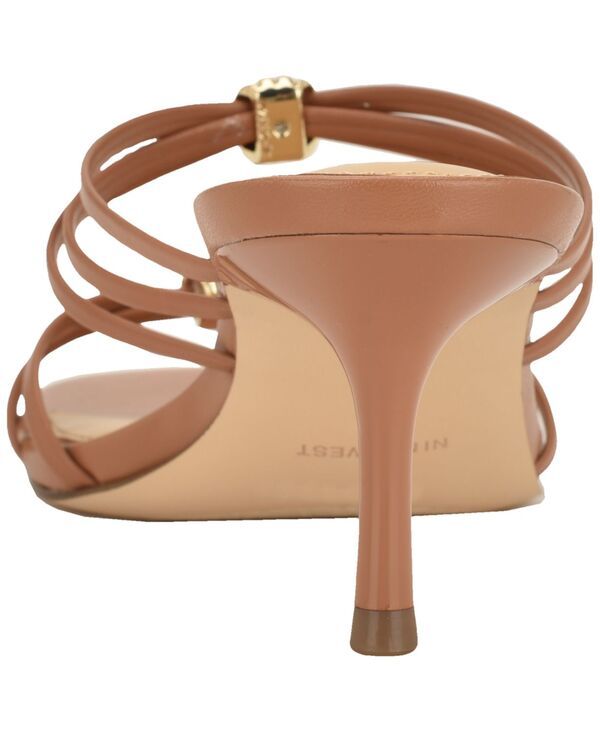 ナインウェスト レディース シューズ スリッポン・ローファー サンダル ヒール Nine West Womens Grece Strappy SlipOn Kitten Heel Dressandal
