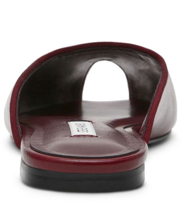 スティーブ マデン レディース シューズ スリッポン・ローファー Steve Madden Womens Bloss Peep Toe SlipOn Flats Burgundy Leather バー