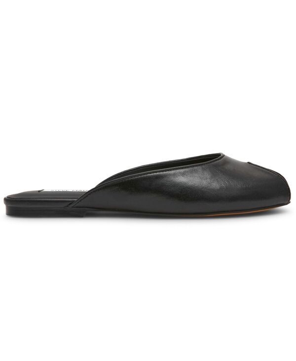 スティーブ マデン レディース シューズ スリッポン・ローファー Steve Madden Womens Bloss Peep Toe SlipOn Flats Black Leather ブラック スティーブ マデン レディース シューズ スリッポン・ローファー Steve Madden Womens Bloss Peep Toe SlipOn Flats Black Leather ブラック