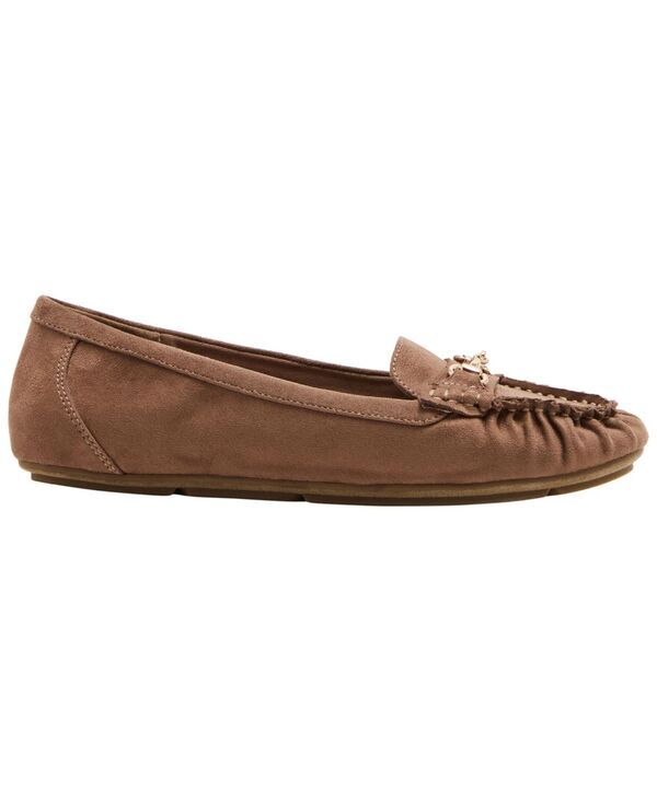 アンクライン レディース シューズ スリッポン・ローファー Anne Klein Womens Hewlett Slip On Driver Loafers Taupe トープ