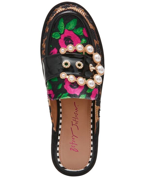 ベッツィジョンソン レディース シューズ スリッポン・ローファー Betsey Johnson Womens Barton SlipOn Mules PinkGreen Multi ピンク ベッツィジョンソン レディース シューズ スリッポン・ローファー Betsey Johnson Womens Barton SlipOn Mules PinkGreen Multi ピンク