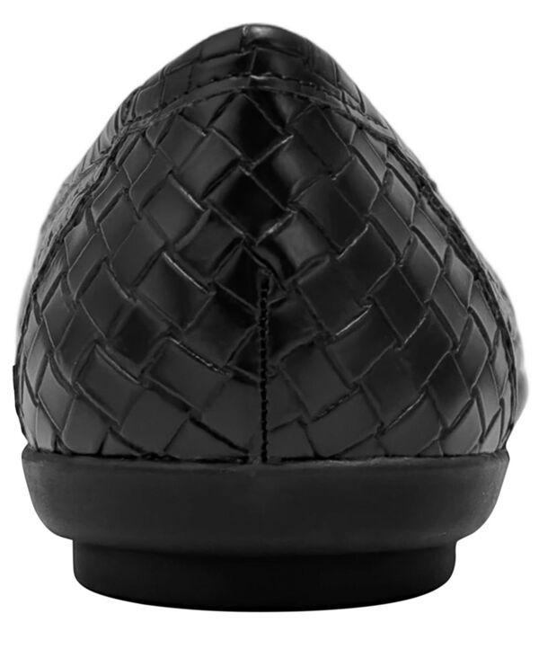 エアロソールズ レディース シューズ スリッポン・ローファー Aerosoles Womens Dala SlipOn Ballet Flats Black Faux Open Weave ブラック